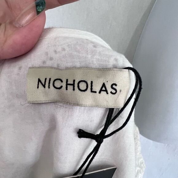 NICHOLAS Women's Danni white eyelet mini dress, size 6 NWT - Picture 8 of 10